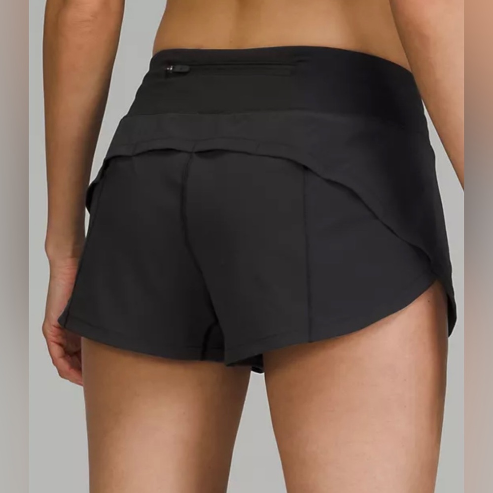 Lululemon “Speed Up” 4” lined Black Shorts